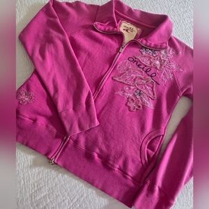 Girls/Women's O'Neil zippers Hoodie Pink Size Large